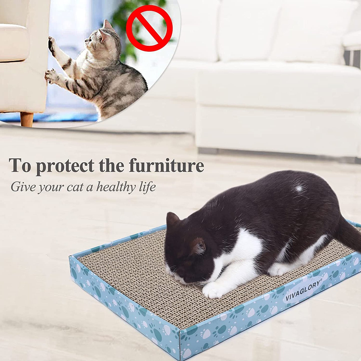 ClawLuxe™ | Premium Reversible Cat Scratcher & Lounge Box