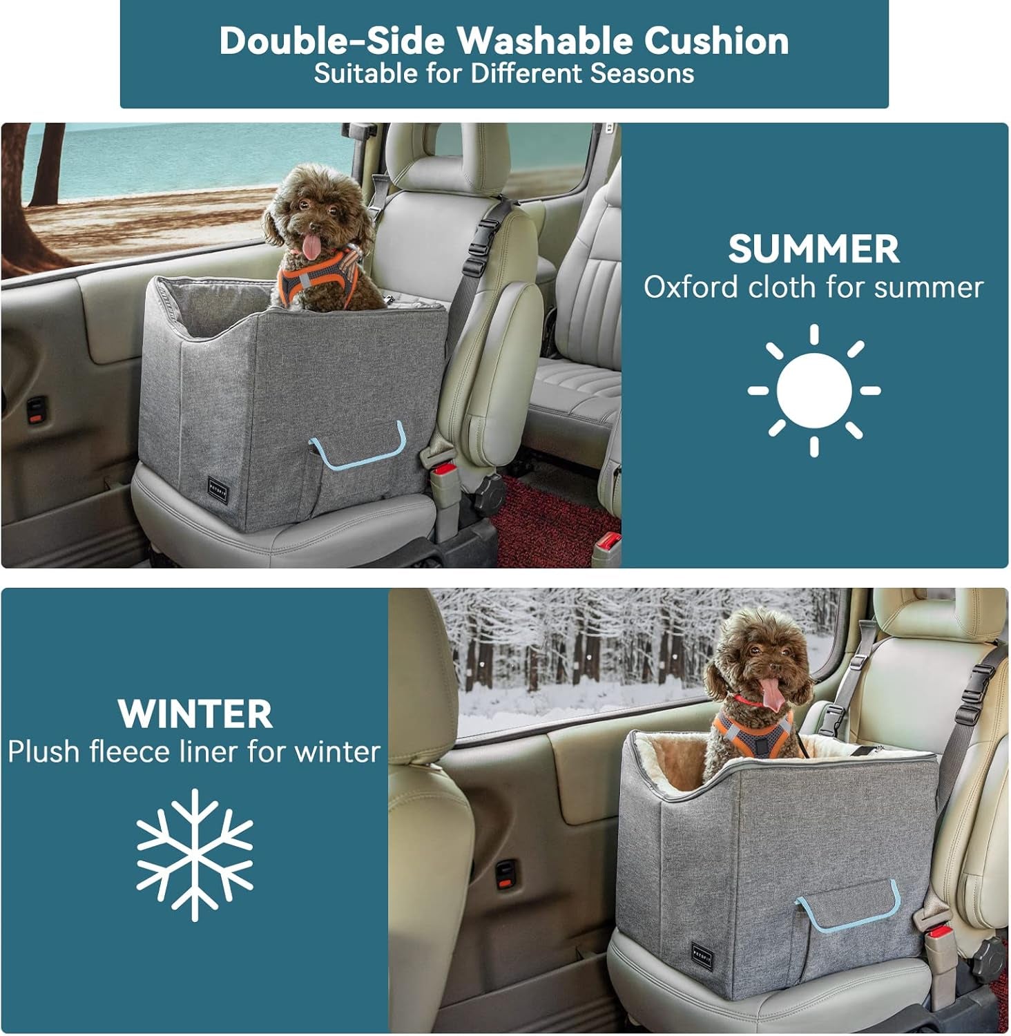 TravelNest™ | Premium Dog Car Booster Seat & Travel Bed