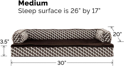 OrthoRest™ | Premium Orthopedic Bolster Dog Bed & Lounge
