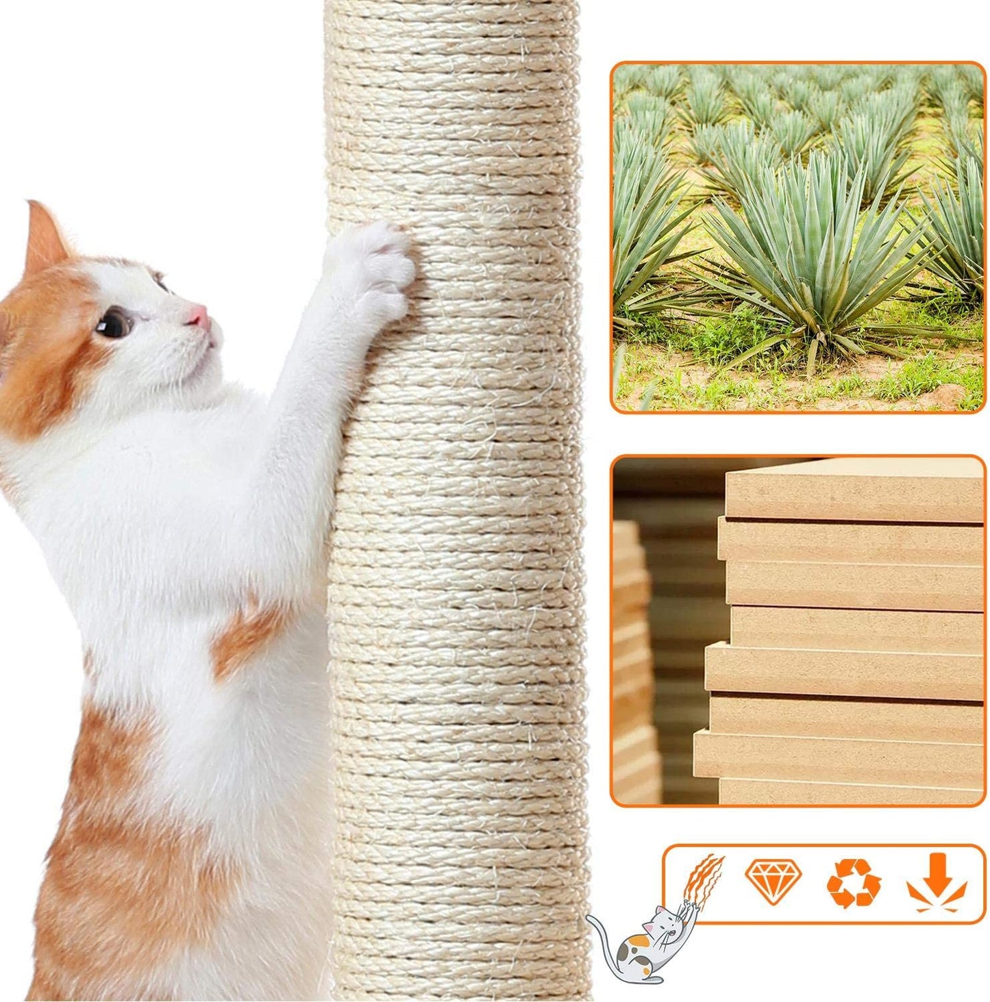 CloudHaven™ | Multi-Level Compact Cat Condo & Activity Tree (34")