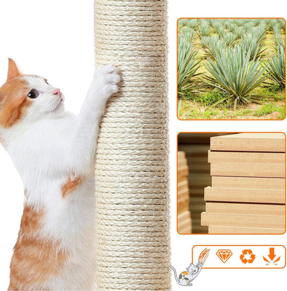 CloudHaven™ | Multi-Level Compact Cat Condo & Activity Tree (34")