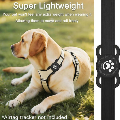 GlowGuard™ | IP68 Waterproof Silicone AirTag Collar Mount (2-Pack)