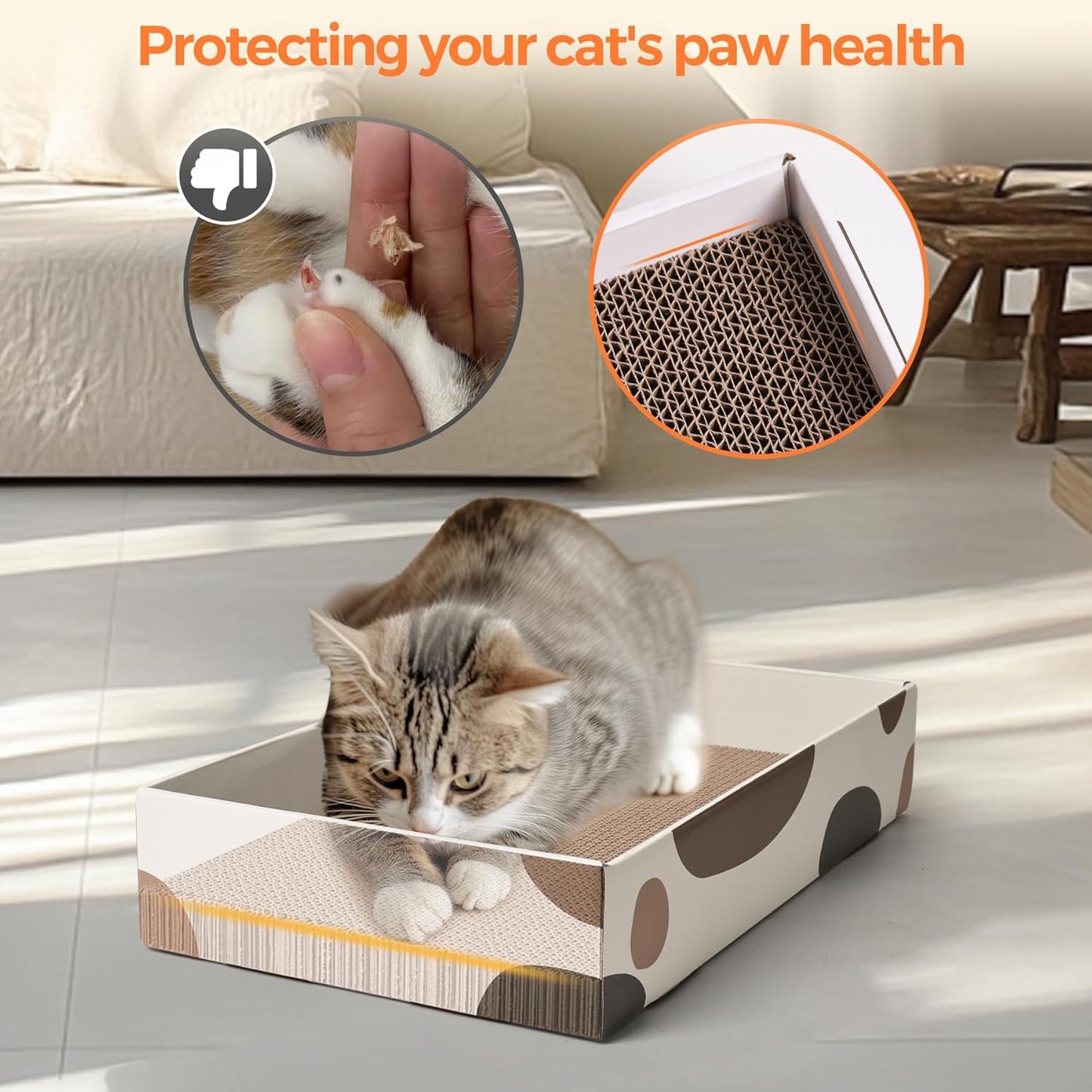 ClawLuxe™ | Reversible Cat Scratching Lounge & Container Box (3-Pack Refill)