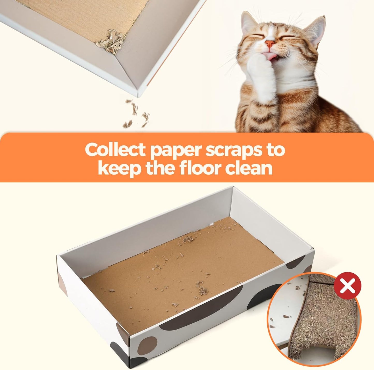 ClawLuxe™ | Reversible Cat Scratching Lounge & Container Box (3-Pack Refill)