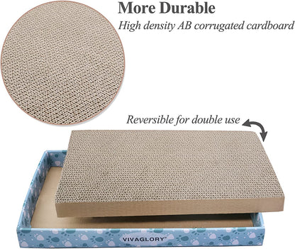 ClawLuxe™ | Premium Reversible Cat Scratcher & Lounge Box