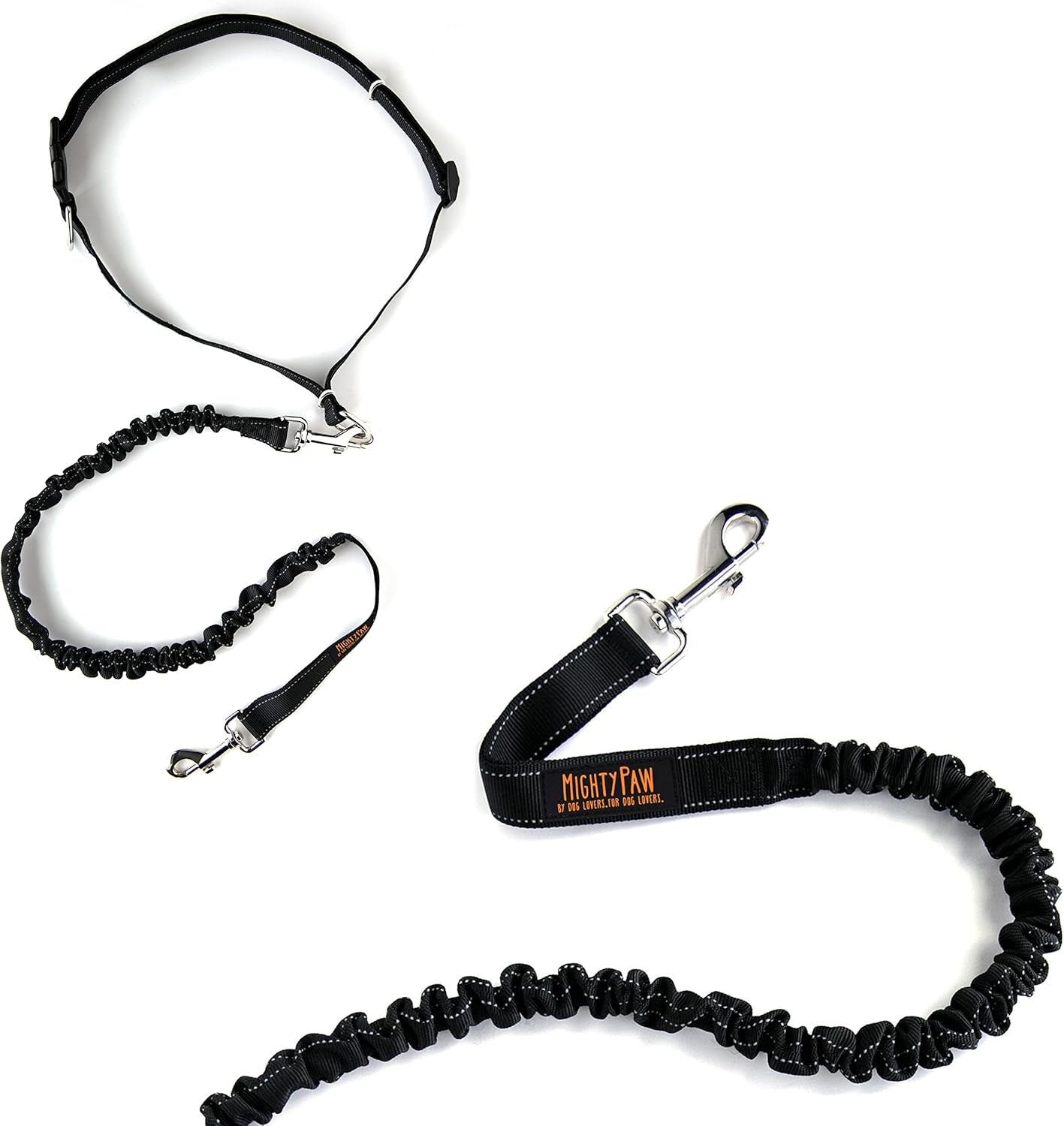 PaceGlide™ | Shock-Absorbing Hands-Free Bungee Leash & Waist Belt