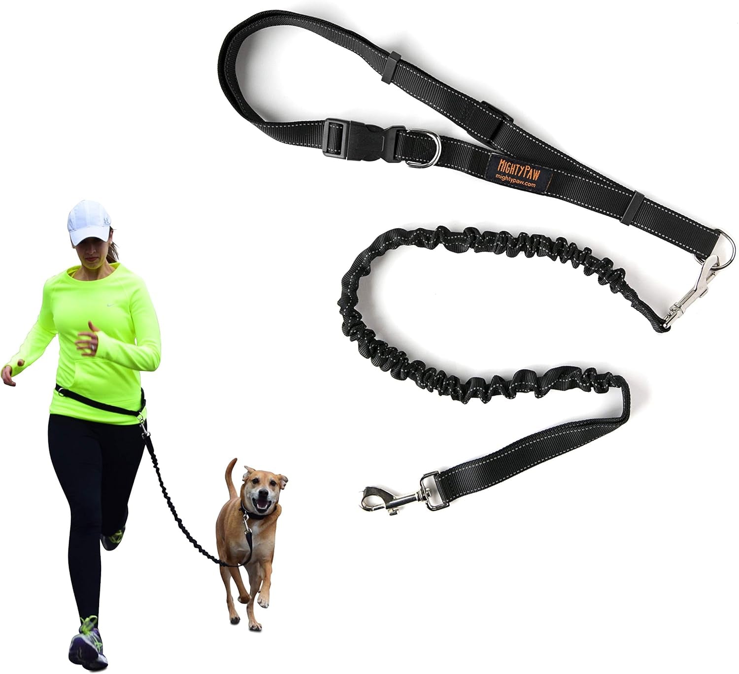 PaceGlide™ | Shock-Absorbing Hands-Free Bungee Leash & Waist Belt