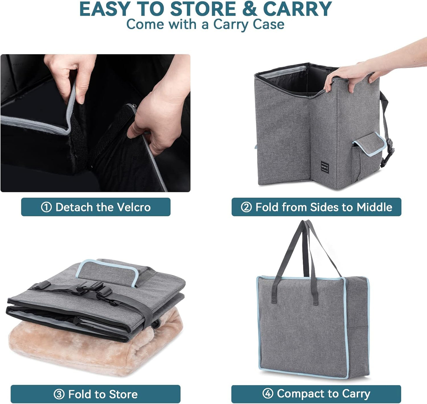 TravelNest™ | Premium Dog Car Booster Seat & Travel Bed