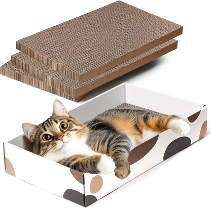 ClawLuxe™ | Reversible Cat Scratching Lounge & Container Box (3-Pack Refill)