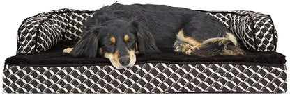 OrthoRest™ | Premium Orthopedic Bolster Dog Bed & Lounge