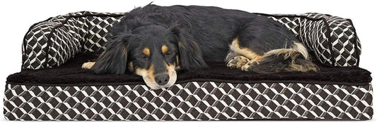 OrthoRest™ | Premium Orthopedic Bolster Dog Bed & Lounge