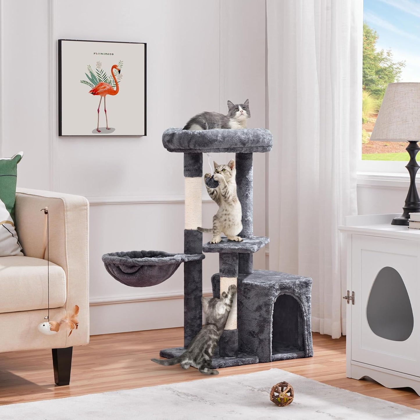 CloudHaven™ | Multi-Level Compact Cat Condo & Activity Tree (34")