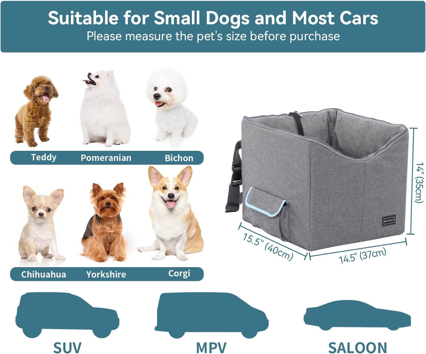 TravelNest™ | Premium Dog Car Booster Seat & Travel Bed