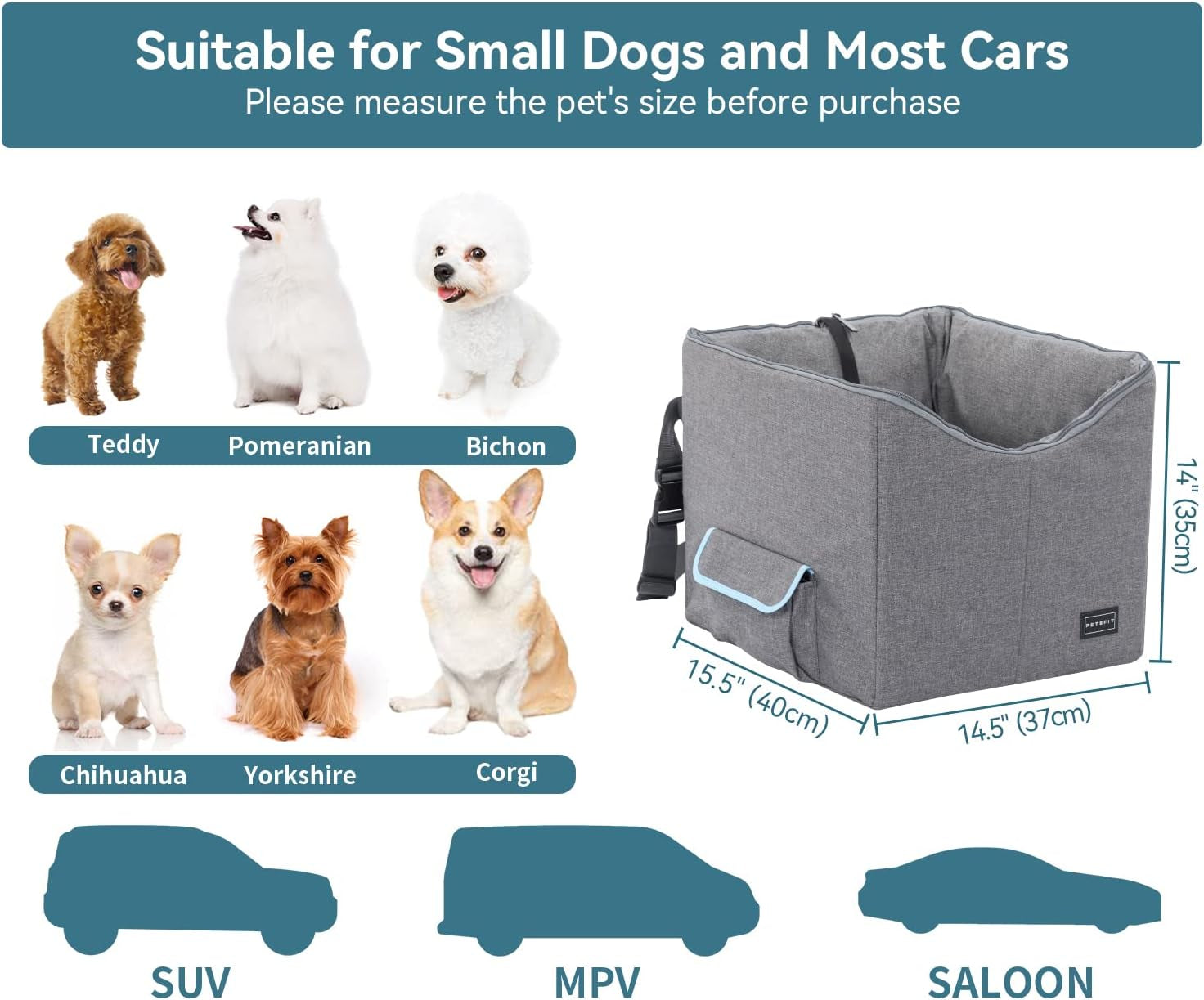 TravelNest™ | Premium Dog Car Booster Seat & Travel Bed
