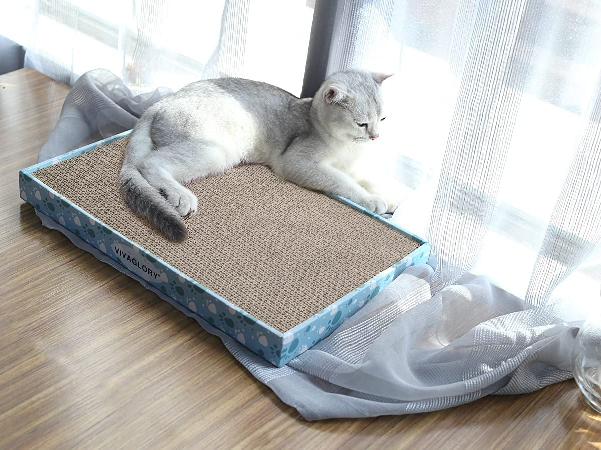 ClawLuxe™ | Premium Reversible Cat Scratcher & Lounge Box