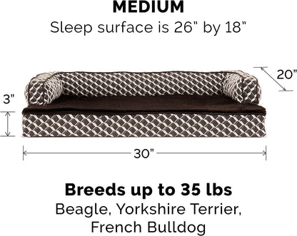 OrthoRest™ | Premium Orthopedic Bolster Dog Bed & Lounge