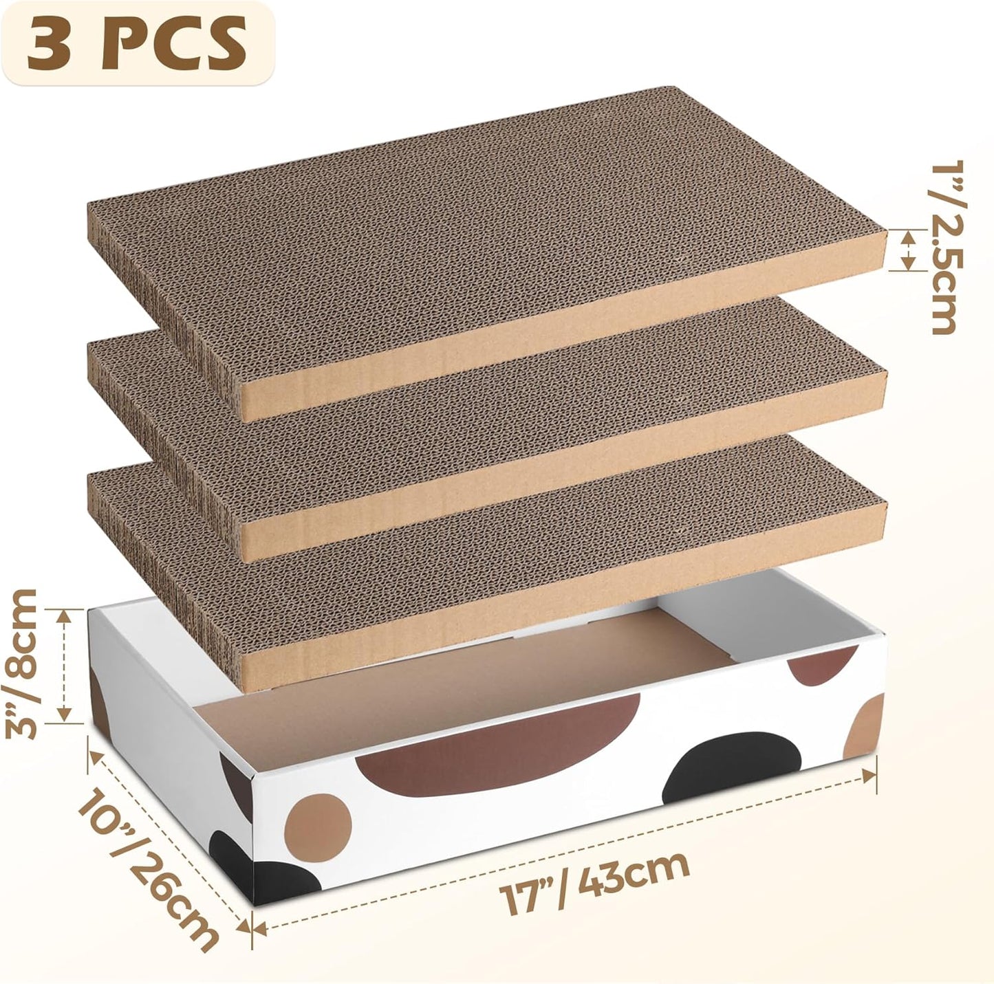 ClawLuxe™ | Reversible Cat Scratching Lounge & Container Box (3-Pack Refill)