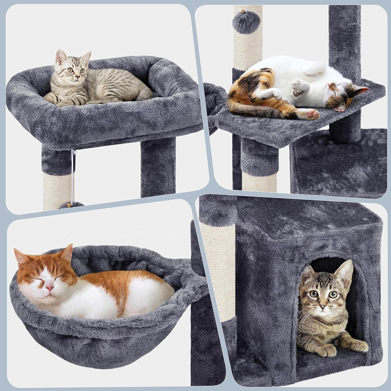CloudHaven™ | Multi-Level Compact Cat Condo & Activity Tree (34")