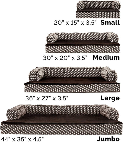 OrthoRest™ | Premium Orthopedic Bolster Dog Bed & Lounge