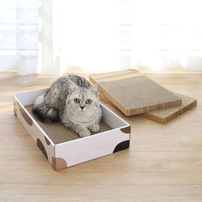 ClawLuxe™ | Reversible Cat Scratching Lounge & Container Box (3-Pack Refill)