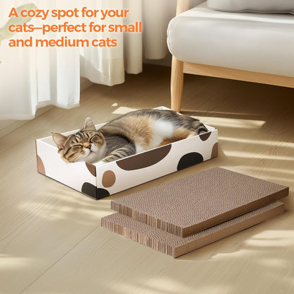 ClawLuxe™ | Reversible Cat Scratching Lounge & Container Box (3-Pack Refill)